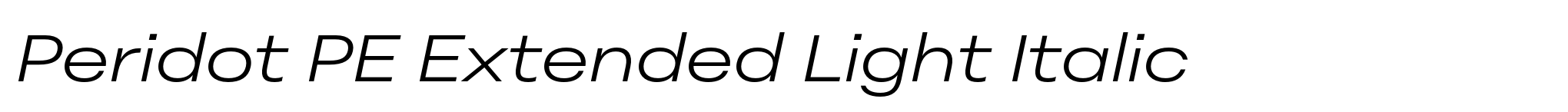 Peridot PE Extended Light Italic image